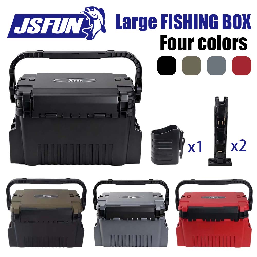 Fishing Kayak Crate - JSFUN Durable Large Fishing Tackle Box