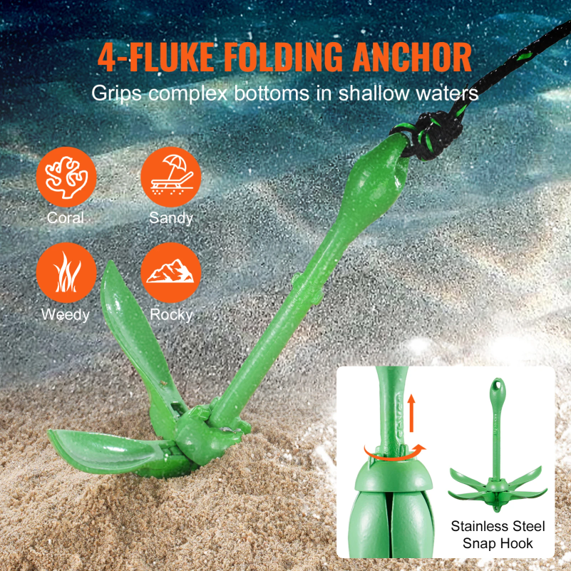 Kayak Anchor Kit 3.5 lb Paddle - Fishing Kayak Anchor recensione e prezzo