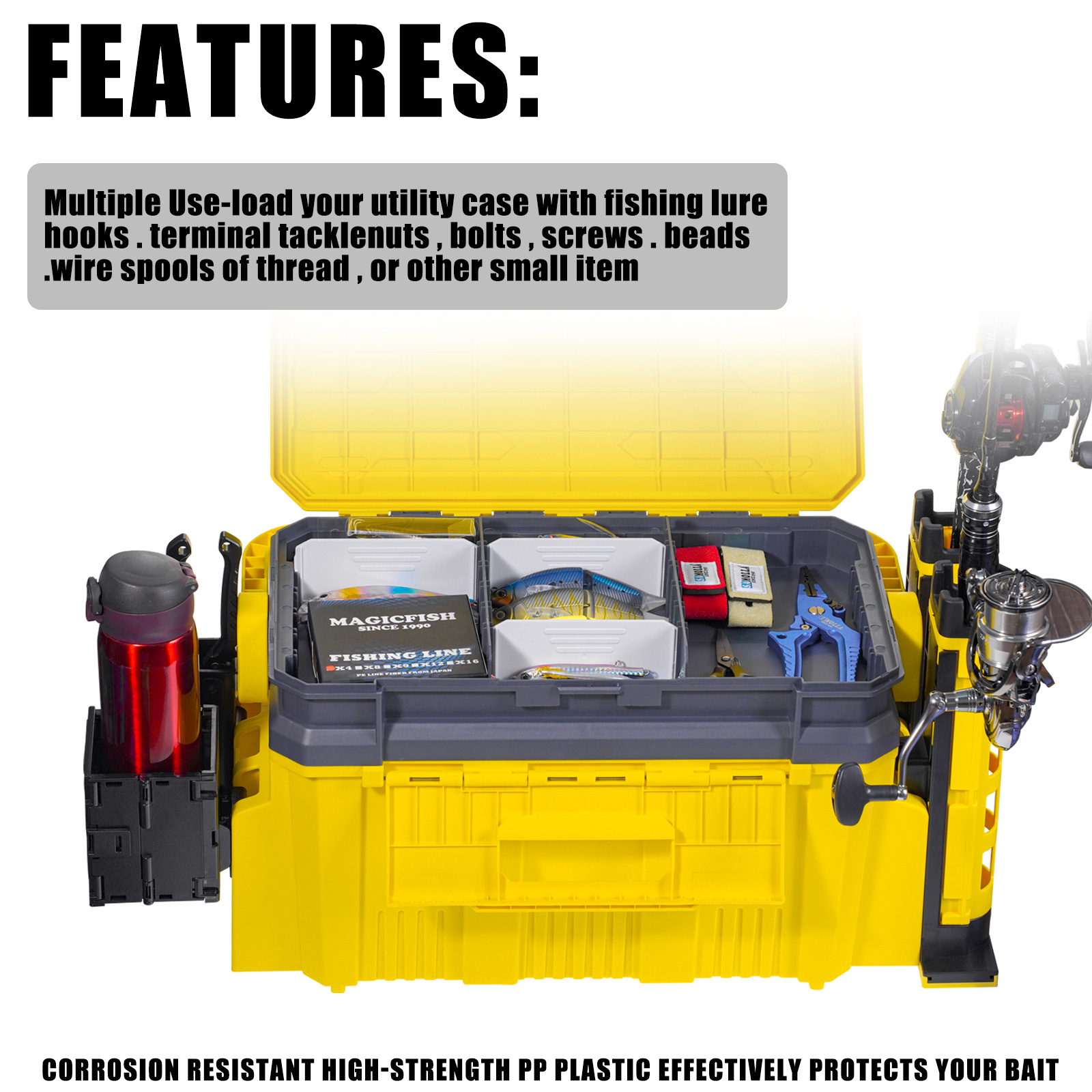 New Large Fishing Box Suit 19. - Fishing Kayak Crate recensione e prezzo