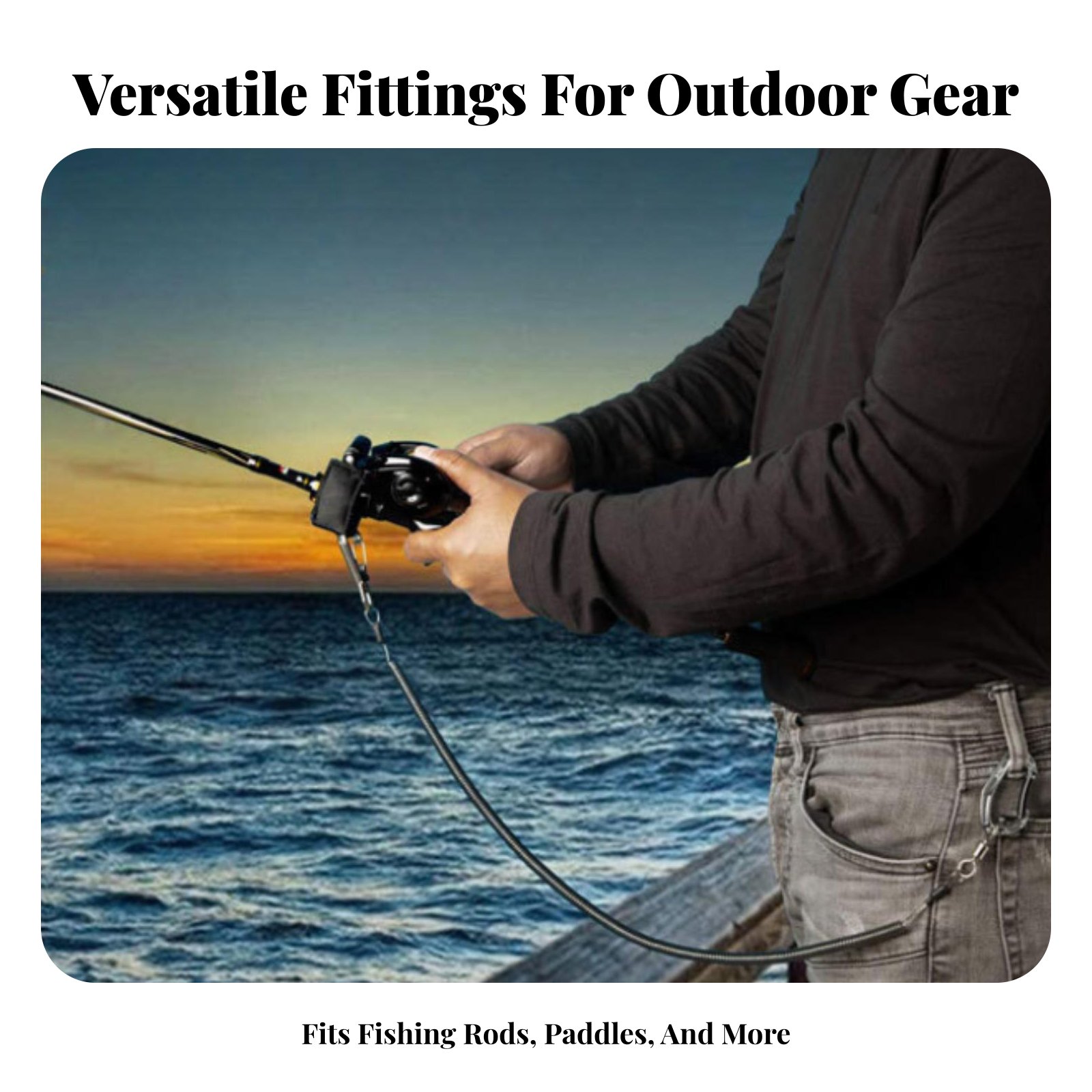Retractable Rod Leash Adjustab - Fishing Kayak Paddle Leash recensione e prezzo