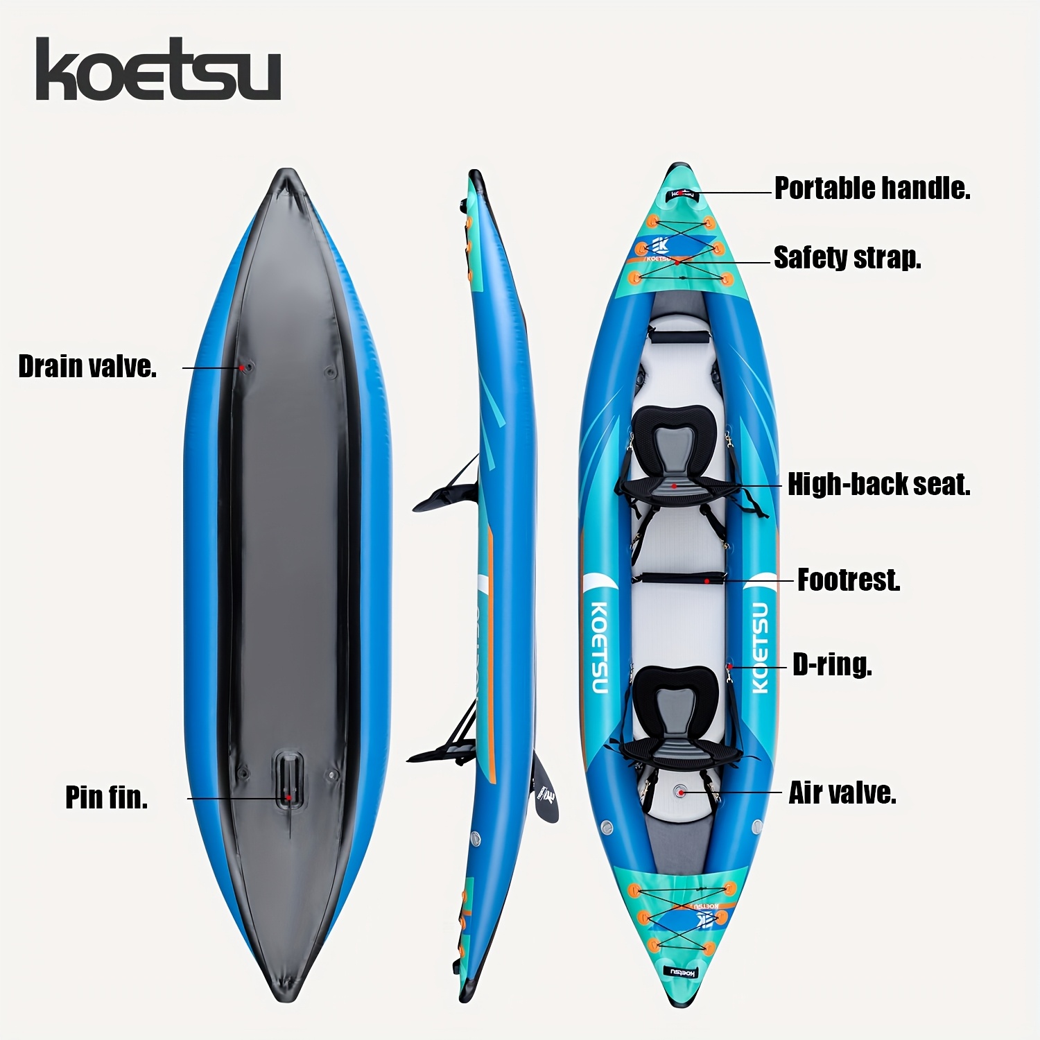 KOETSU P03 brushed inflatable  - Fishing Kayak Inflatable recensione e prezzo